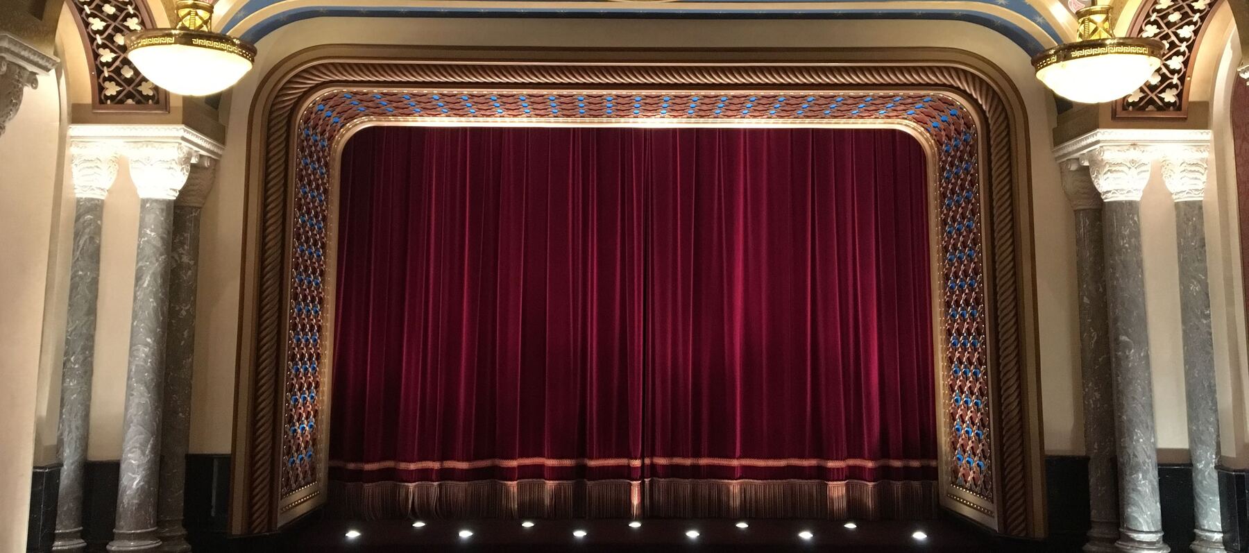 Private theatre screen and seating